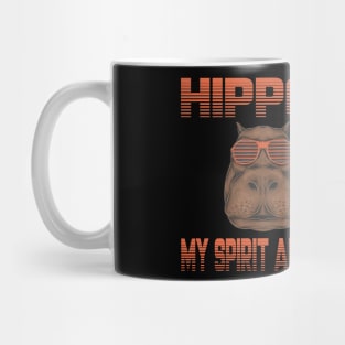 Hippos Are My Spirit Animal Hippopotamus Hippo Lover Gift Mug